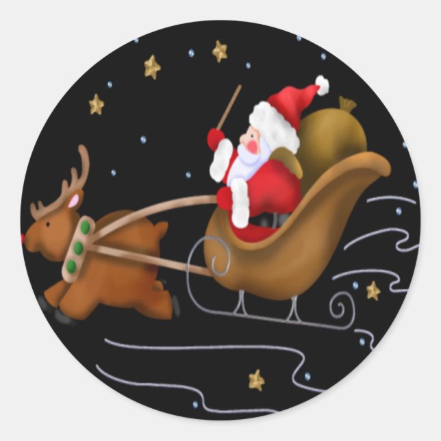 Santa's Sleigh - Sticker Sheet (Front)