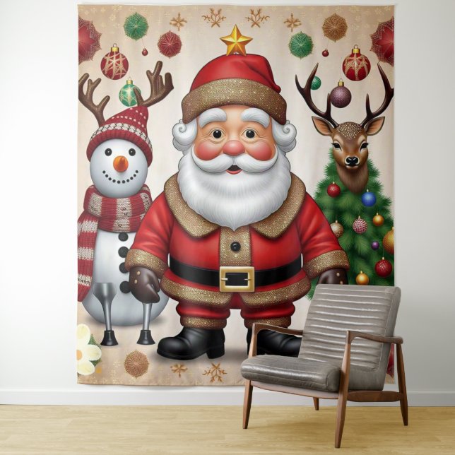 "Santa's Sleigh" Tapestry (In Situ)