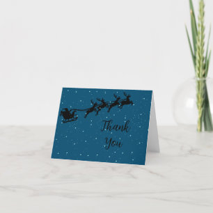 Santa's Sleigh Thank You Card