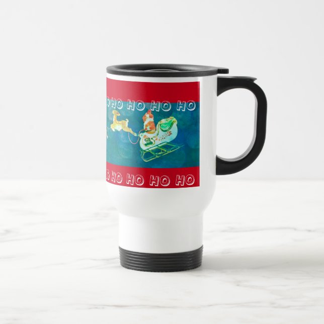 Santa's Sleigh Travel Mug (Right)