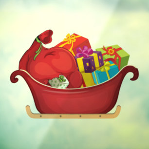 Santas Sleigh Window Cling