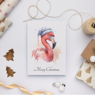 Santa's Snowbird Flamingo, custom Invitation