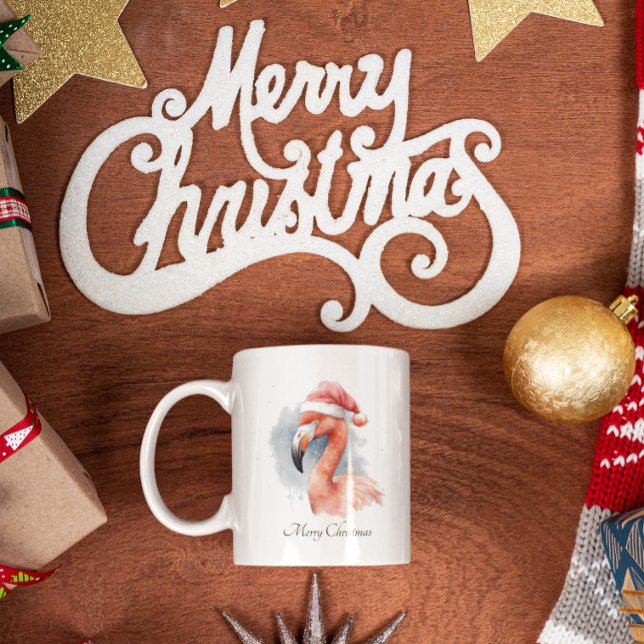 Santa's Snowbird Flamingo, custom Mug (Creator Uploaded)