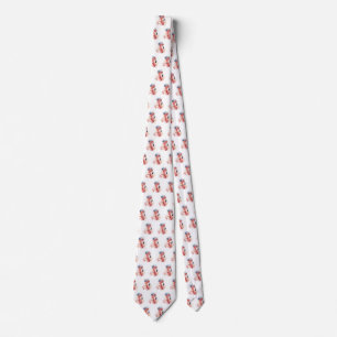 Santa's Snowbird Flamingo Tie
