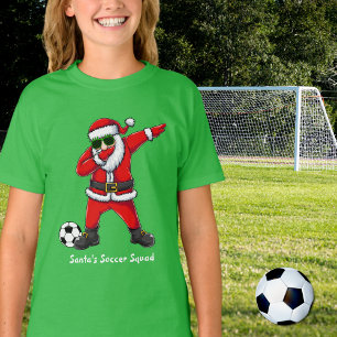 Santa's Soccer Squad Dabbing Dance Santa Christmas T-Shirt