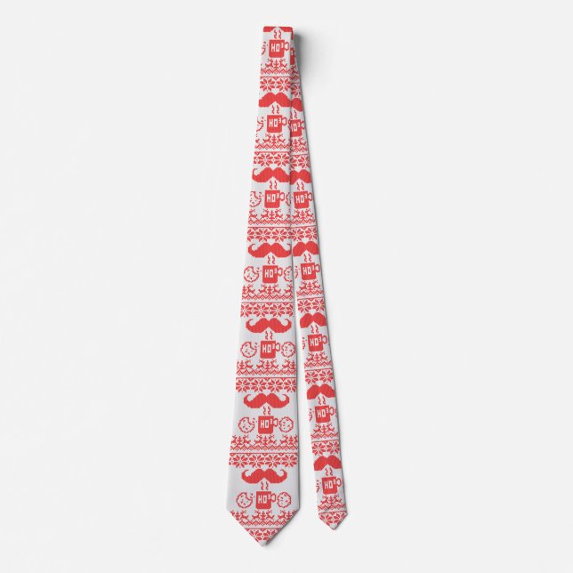 Santa's Stache Over Red Midnight Snack Tie (Front)