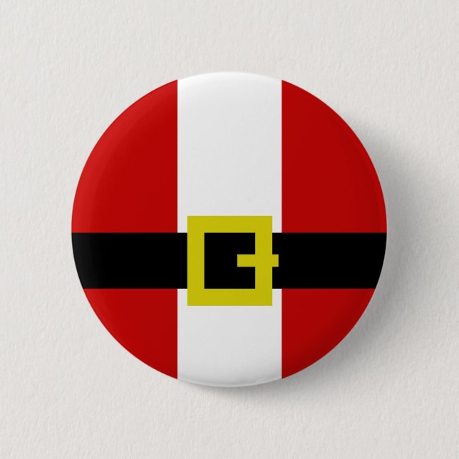 Santa's Suit 2 Inch Round Button (Front)