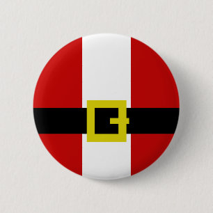 Santa's Suit 2 Inch Round Button