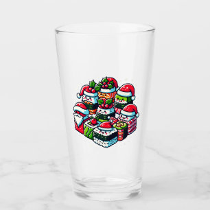Santa's Sushi Delight - Festive Christmas Art Glass