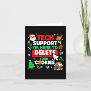 Santa's Tech Suprt Rebooting Christmas Computer Me Card