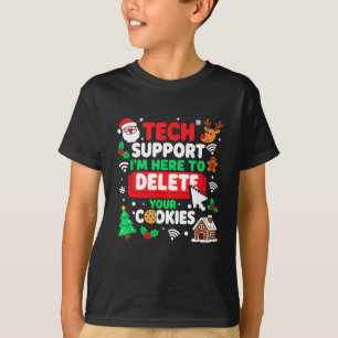 Santa's Tech Suprt Rebooting Christmas Computer Me T-Shirt
