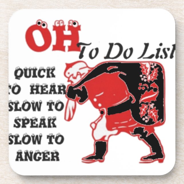 Santa's To-Do List Collection. Coaster (Front)