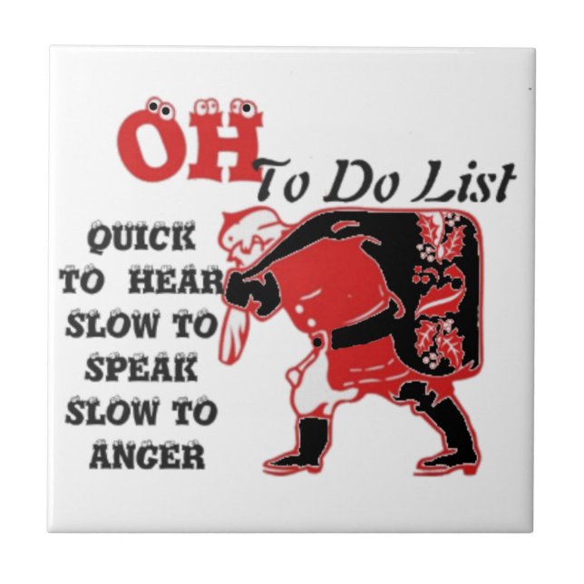 Santa's To-Do List Collection. Tile (Front)