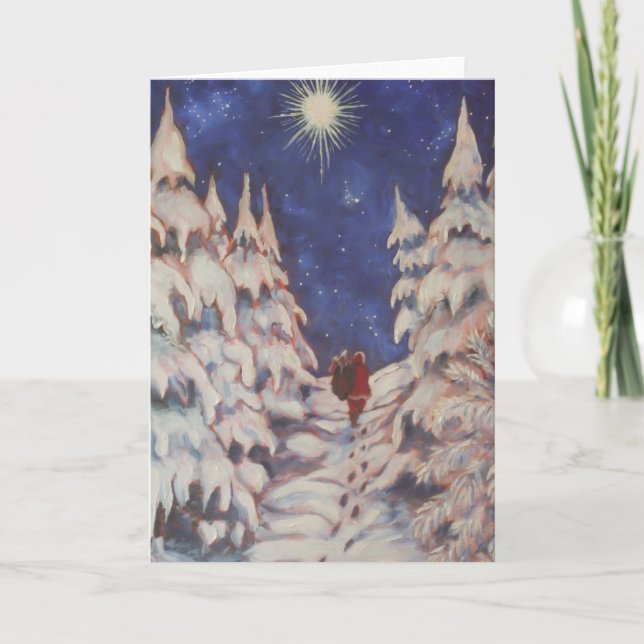 Santa's Trek Greeting Card (Front)