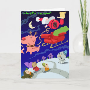 "Santa's Trippin'! Holiday Card