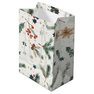 Santa's Vintage Surprise Christmas Medium Gift Bag