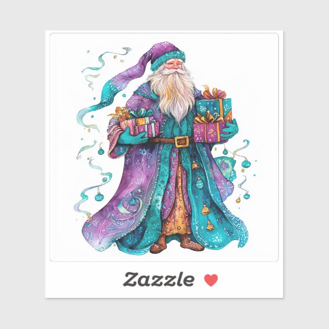 Santa's Violet Gift-Laden Holiday (Sheet)