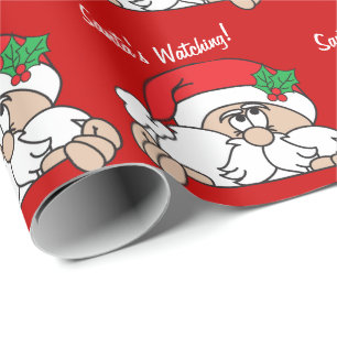 Santa's Watching You Christmas Wrapping Paper