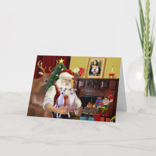 Santa's Whippets Holiday Card