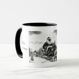 Santa's White Christmas Mug