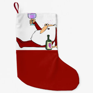 santas wine Christmas stocking