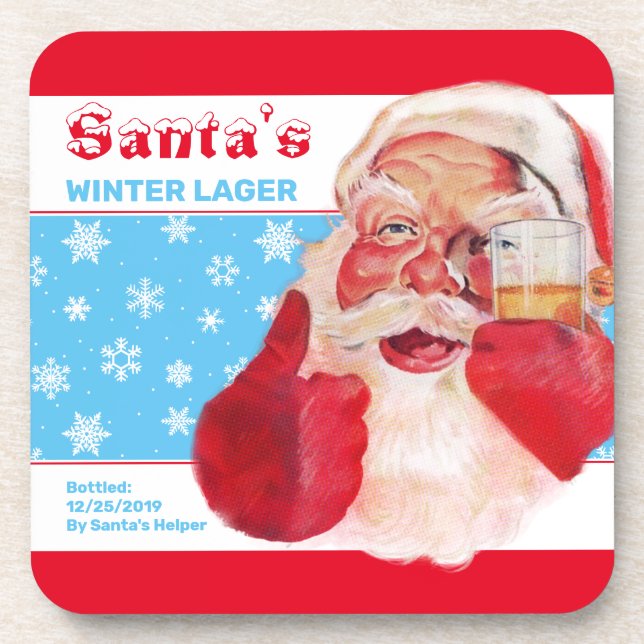 Santa's Winter Lager Coaster (Front)