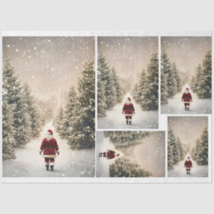 Santa's Winter Stroll Tissue Paper