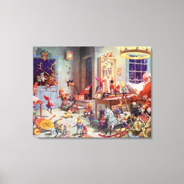 Santas Workshop Canvas Print (Front)