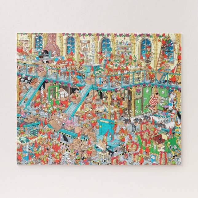 Santa's Workshop Christmas Chaos Jigsaw Puzzle (Horizontal)