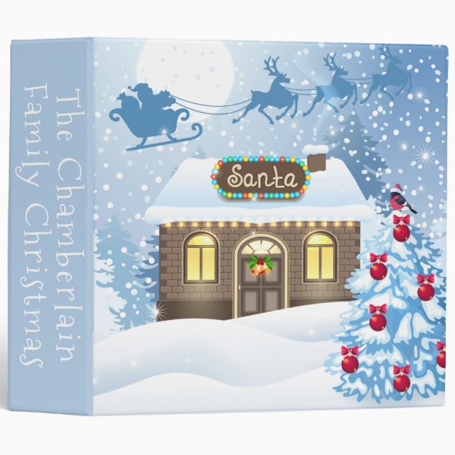 Santas Workshop Christmas Family Binder (Front/Spine)
