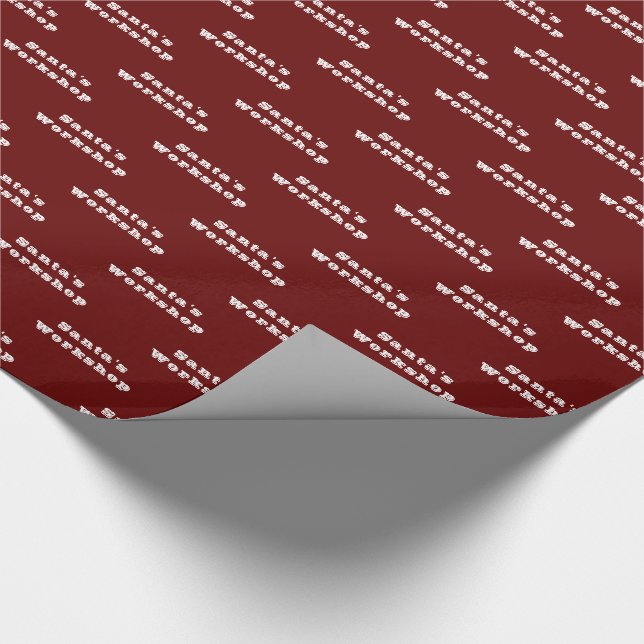 Santa's Workshop Christmas Gift Wrapping Paper (Corner)
