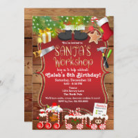 Santa's Workshop Christmas Party Invitation