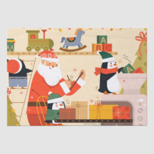 Santa's Workshop Christmas Tissue Paper