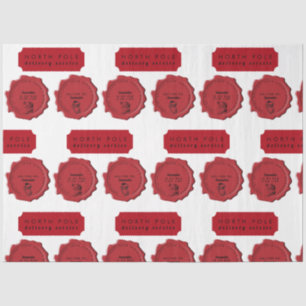 Santa's Workshop Custom Name Christmas Stamp  Tissue Paper