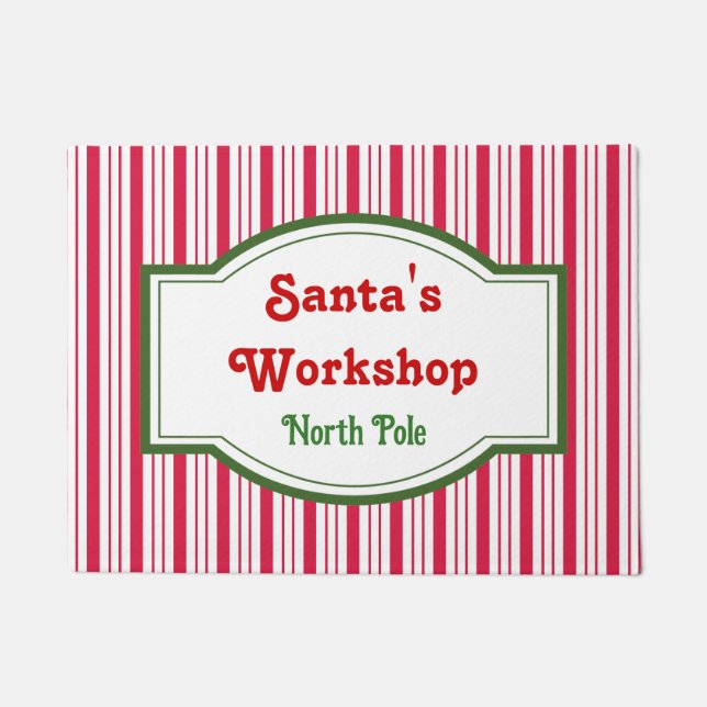 Santa's Workshop Doormat Rug (Front)