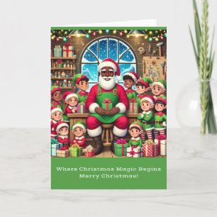 Santa's Workshop Holiday Card