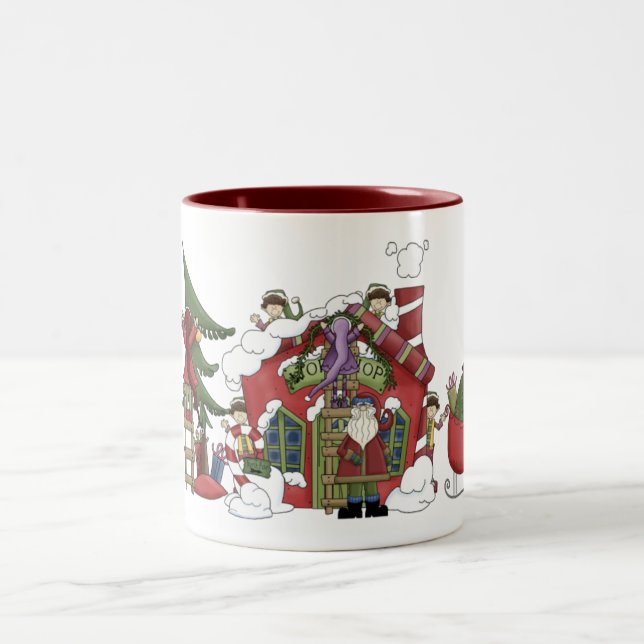 Santa's Workshop Holiday Mug (Center)