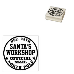 Santa's Workshop Official Mail Delivery  Rubber Stamp