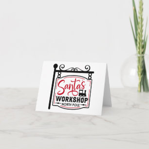 Santa's Workshop Sign Card