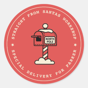 Santas Workshop Sticker   North Pole Delivery