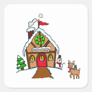Santa's workshop stickers