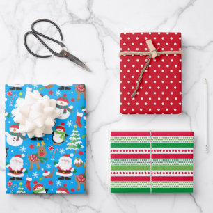 Santas Wrapping Paper Sheet