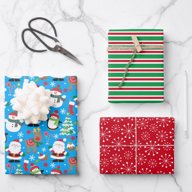 Santas Wrapping Paper Sheet (Front)