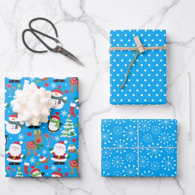 Santas Wrapping Paper Sheet (Front)