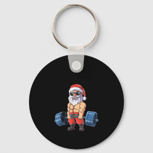 Santashred Funny Santa Meme Xmas Gym Bodybuilding Keychain