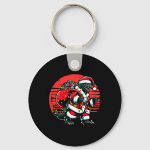 Santazilla Christmas Shirt Japanese Monster Kaiju  Keychain