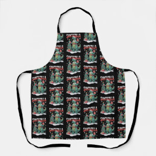 Santazilla Japanese Monster Kaiju Xmas Dinosaur Apron