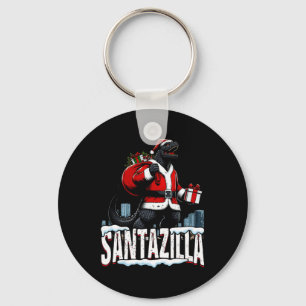 Santazilla Kaiju Santa Christmas Japanese Monster  Keychain