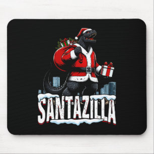 Santazilla Kaiju Santa Christmas Japanese Monster Mouse Pad