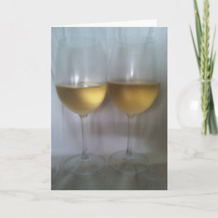 Santé! Chardonnay pour deux cartes de voeux
